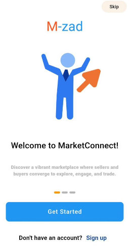Auction app — home screen